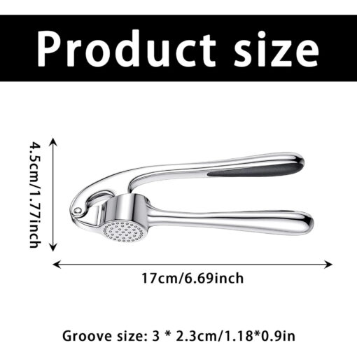 Garlic cloves before and after pressing with garlic crusher