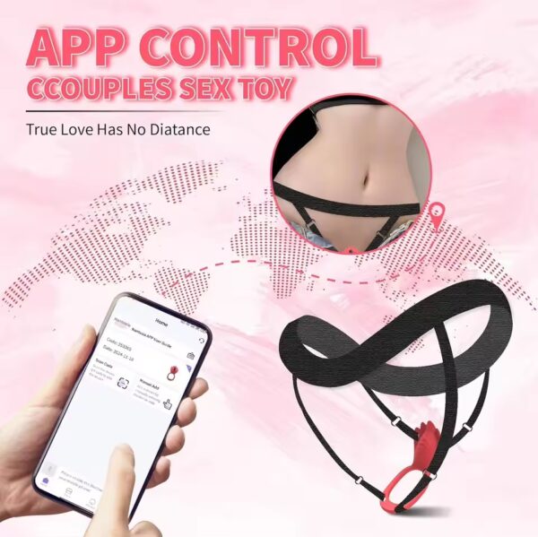 Smart APP Remote Control Panty Vibrator – Clitoral Stimulator & Adjustable Penis Ring for Couples - Image 4