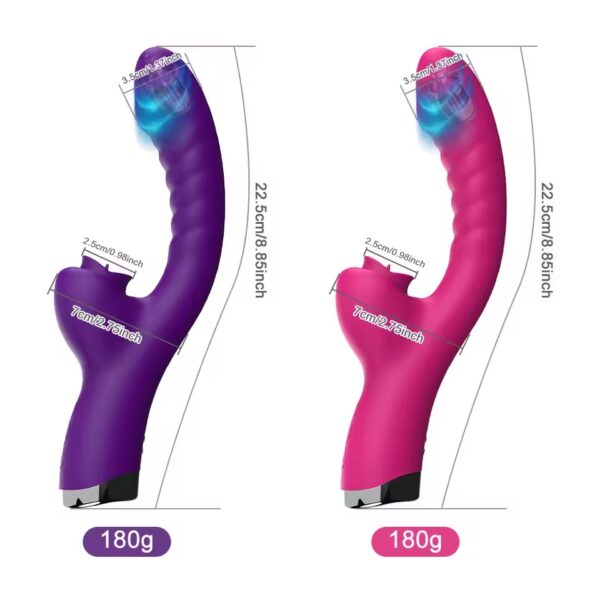 2-in-1 Licking & G-Spot Vibrator – Realistic Tongue Action - Image 11