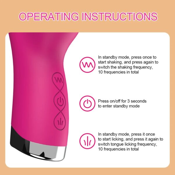 2-in-1 Licking & G-Spot Vibrator – Realistic Tongue Action - Image 2