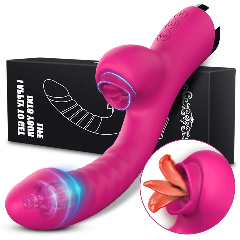 2-in-1 Licking & G-Spot Vibrator – Realistic Tongue Action