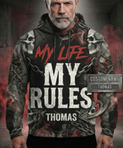 Alternative view of "My Life - Not Your Business" Grim Reaper Skull (1976)  - Personalized Birthday Edition