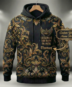 Alternative view of Legends Are Born In 1976 - Vintage Royal 3D All-Over Print Hoodie & Tee